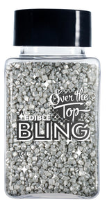 Over the top silver edible bling