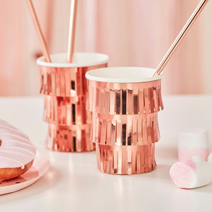 RISE GOLD FRINGED PAPER CUPS