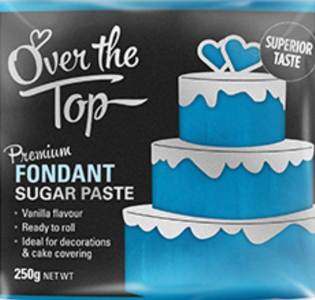 Over the top ice blue fondant 250g