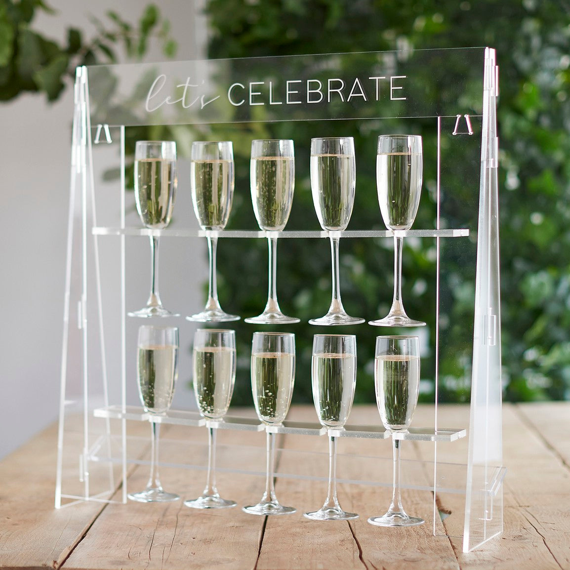 ACRYLIC LETS CELEBRATE DRINKS STAND