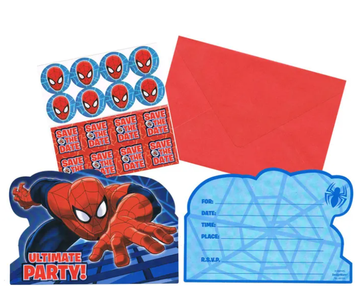Ultimate Spiderman Invitations