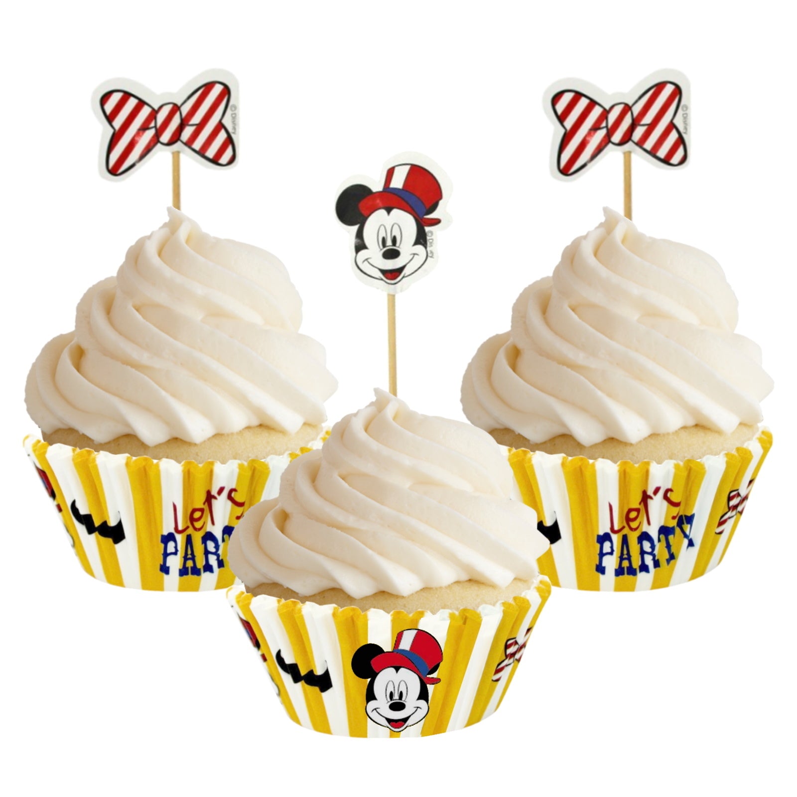 Disney Mickey Mouse Vintage Carnival cupcake cases - pack of 24