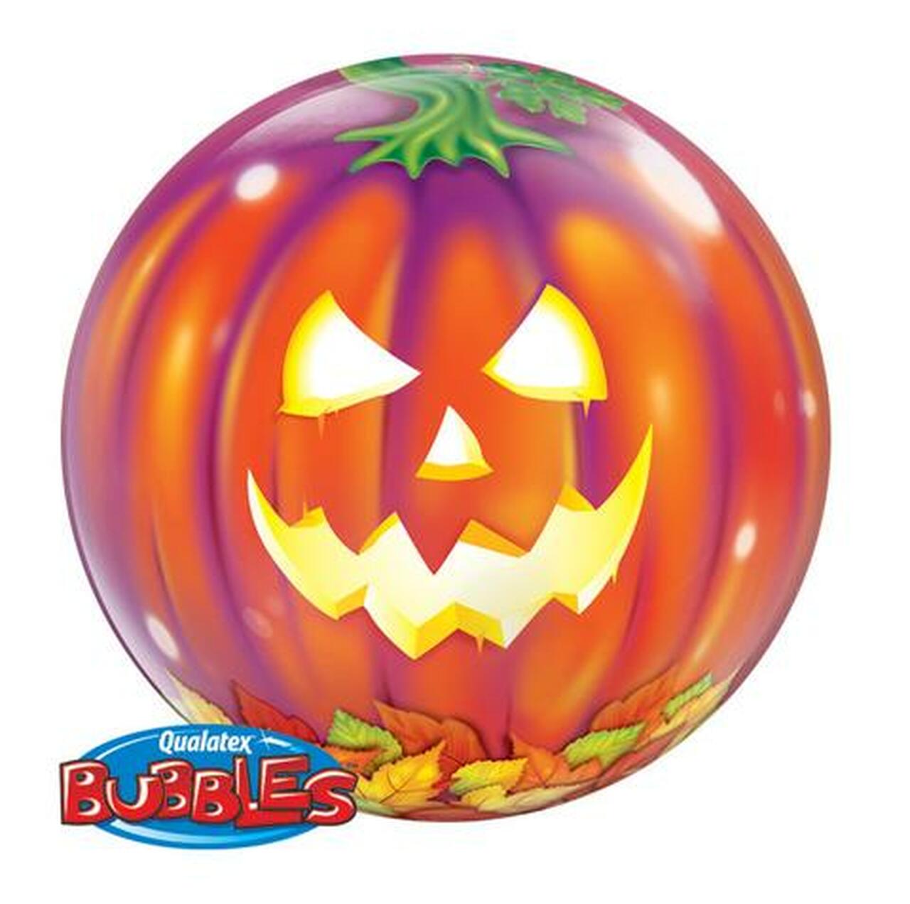Pumpkin Head Bubble Balloon - Jack O Lantern