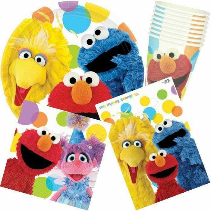 Sesame Street Birthday Party Pack Plates, Cups, Loot bags, Napkins